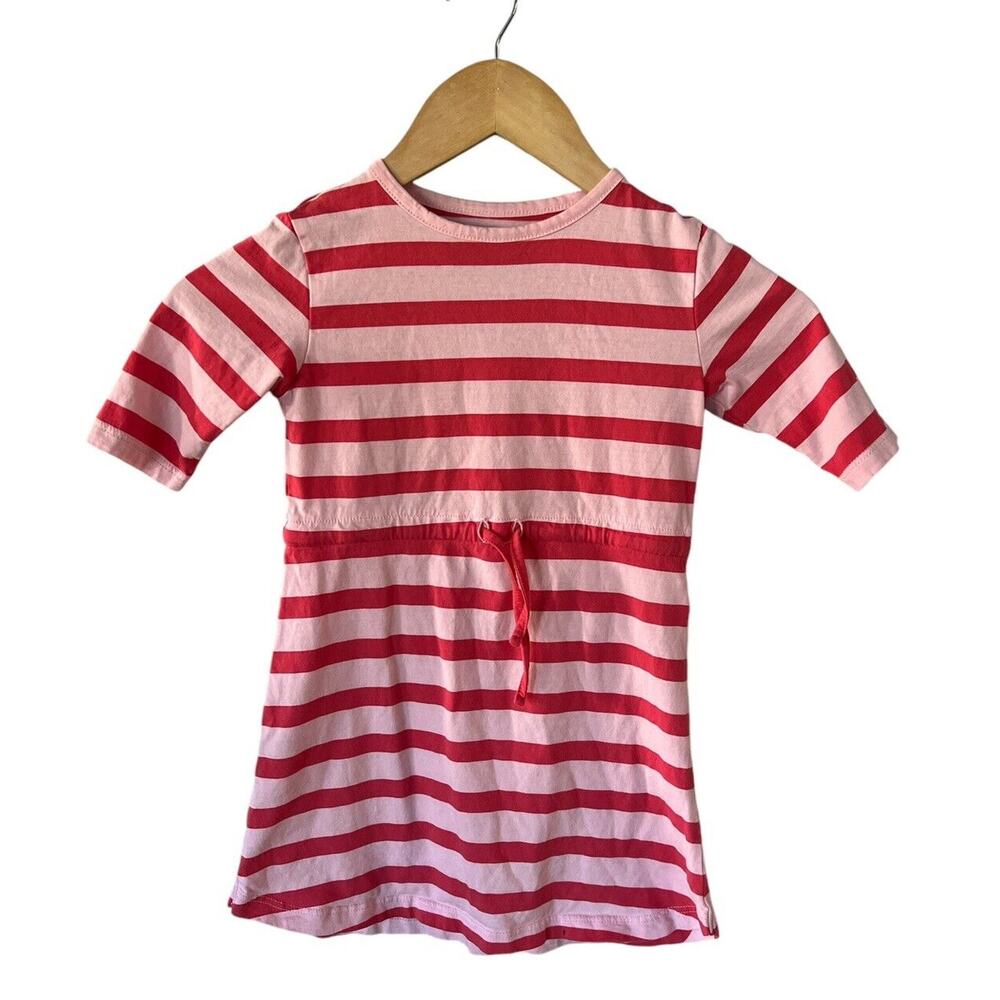 Duffield Lane Girls Pink Stripe Cotton Dress Girls Size 4